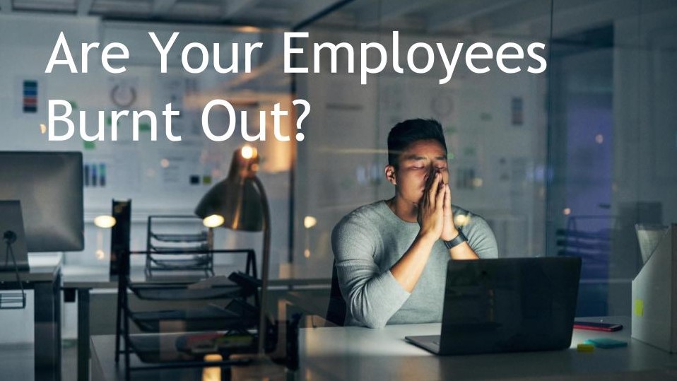 HRBOOST® Webinar Employee Burnout Title Slide